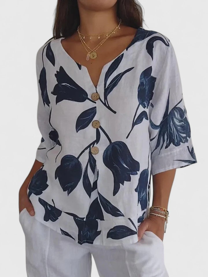 Laura | Blouse V-Neck Confortable