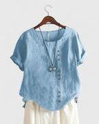 Elisavie | Blouse Confortable à Manches Courtes